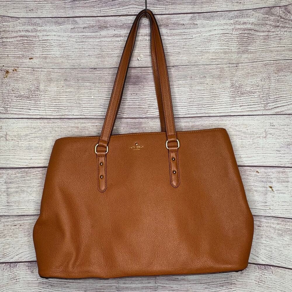 Kate Spade Evangelie Large Leather Warm Gingerbread Brown Shoulder Bag & Wallet